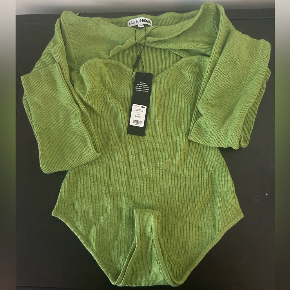 Green Long Sleeved Bodysuit